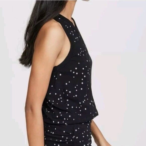 Anthropologie Sundry Star Racerback Ruched Sleeveless Tanking Dress - Picture 3 of 12